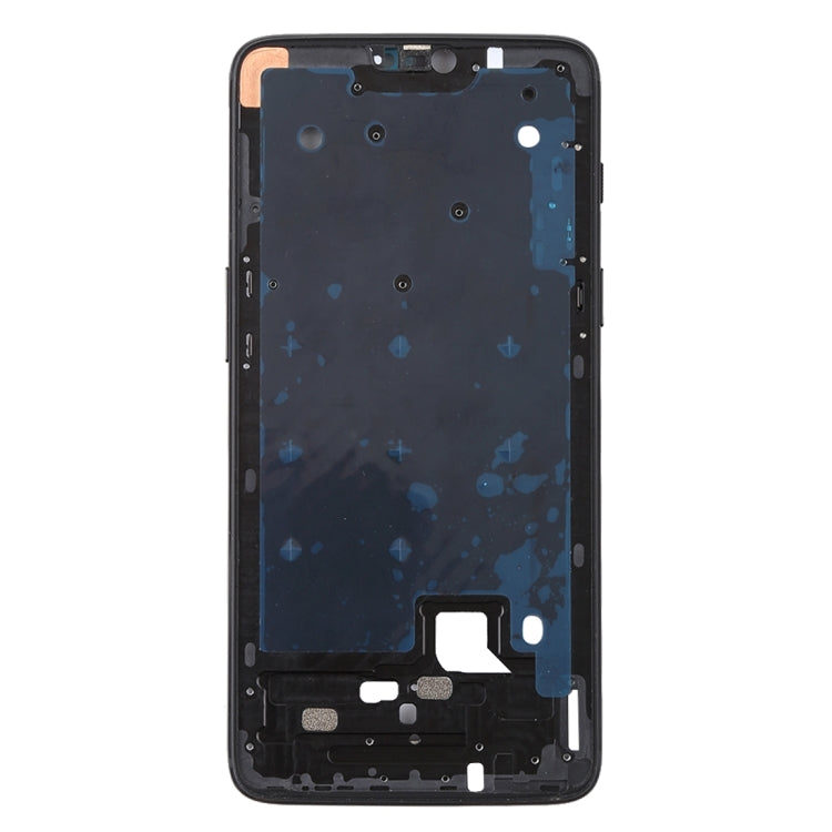 For OnePlus 6 Front Housing LCD Frame Bezel Plate with Side Keys, For OnePlus 6 (Jet Black)