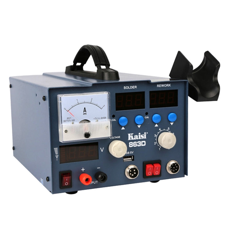 Kaisi K-863D 3 in 1 Hot Air Gun Soldering Station SMD Rework Station With 3A DC Power Supply for Phone PCB Welding Repair Machine, US Plug, K-863D, EU Plug, K-863D, US Plug