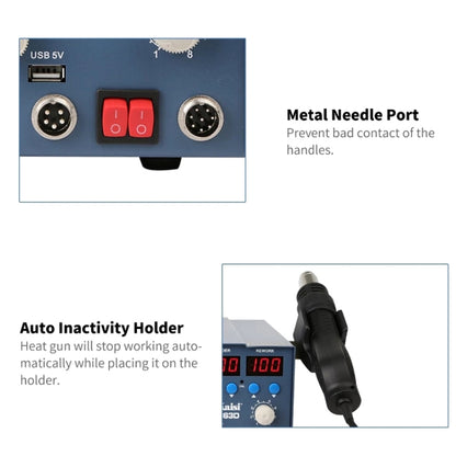 Kaisi K-863D 3 in 1 Hot Air Gun Soldering Station SMD Rework Station With 3A DC Power Supply for Phone PCB Welding Repair Machine, US Plug, K-863D, EU Plug, K-863D, US Plug