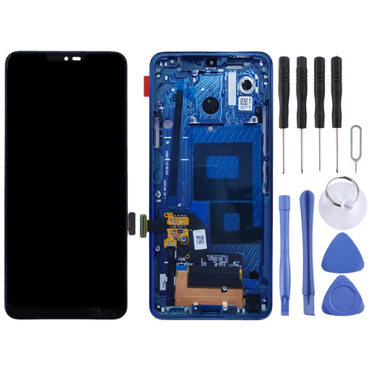 LCD Screen and Digitizer Full Assembly with Frame for LG G7 ThinQ / G710 G710EM G710PM G710VMP, For LG G7 ThinQ (Blue), For LG G7 ThinQ (Red), For LG G7 ThinQ, For G7 ThinQ