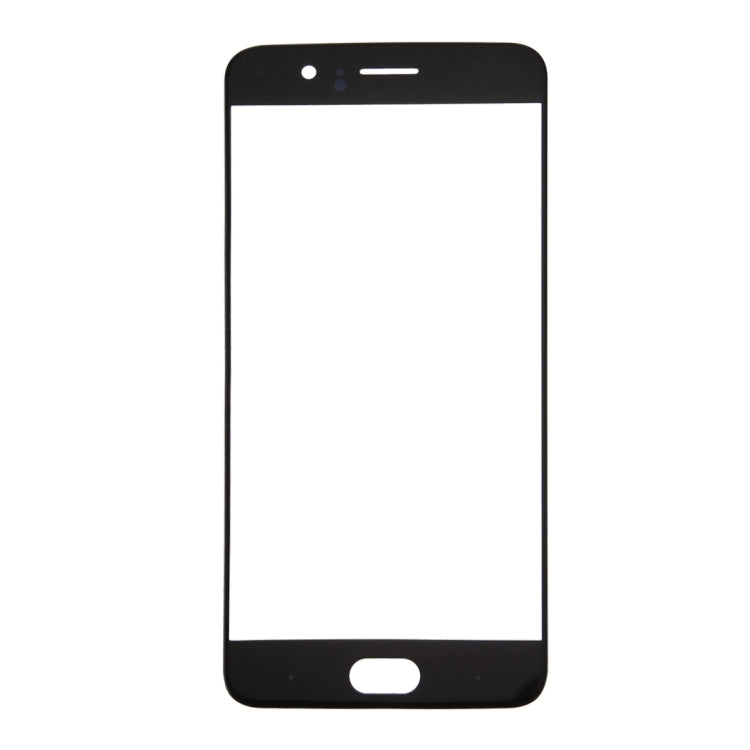 Lente de cristal exterior de la pantalla frontal del OnePlus 5, color negro y blanco.