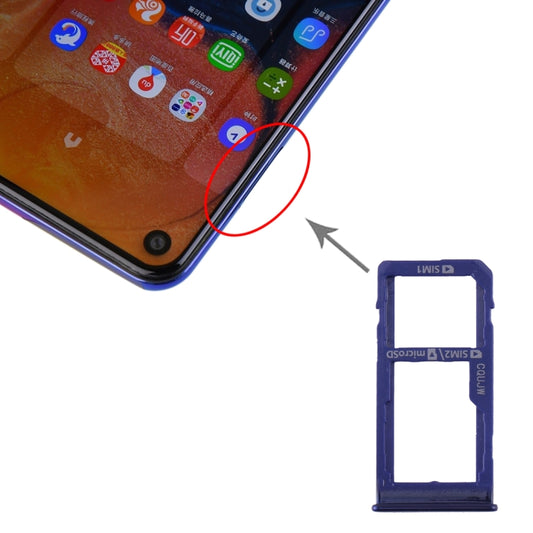 Tiroir pour carte SIM et micro SD pour Samsung Galaxy A60 (bleu ciel)