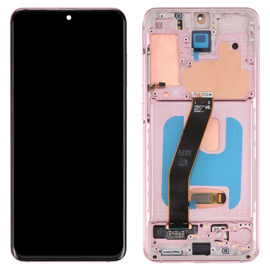 Original Dynamic AMOLED Material LCD Screen and Digitizer Full Assembly with Frame for Samsung Galaxy S20 4G SM-G980, For Samsung Galaxy S20 4G, For Samsung Galaxy S20 4G(Frame), For Samsung Galaxy S20 4G (Original)(Blue)