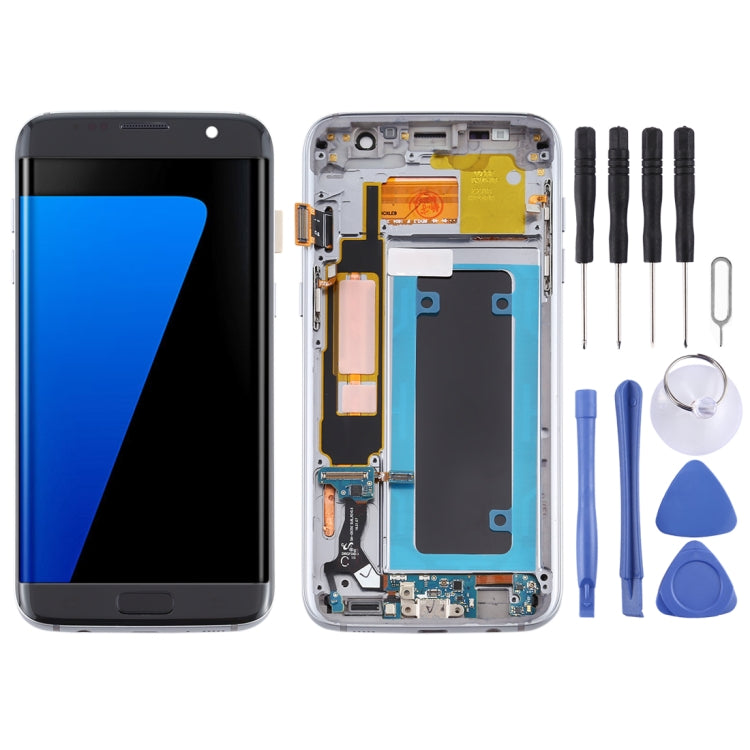 Écran LCD Matériau OLED et Numériseur Assemblage Complet avec Cadre pour Samsung Galaxy S7 Edge / SM-G935F, Pour Samsung Galaxy S7 Edge (Matériau OLED)