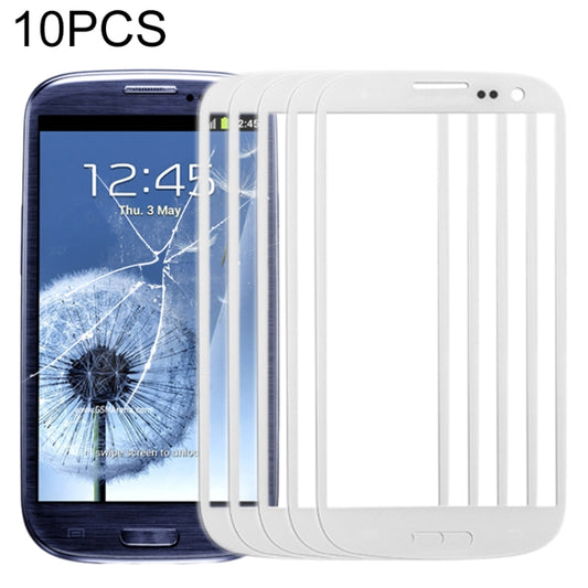 Lot de 10 lentilles extérieures en verre pour écran avant de Samsung Galaxy SIII/i9300