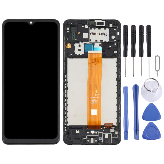 Original LCD Screen and Digitizer Full Assembly with Frame for Samsung Galaxy A02 SM-A022, For Samsung Galaxy A02 (Original)