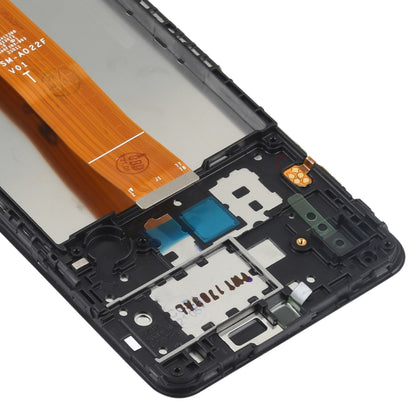 Original LCD Screen and Digitizer Full Assembly with Frame for Samsung Galaxy A02 SM-A022, For Samsung Galaxy A02 (Original)