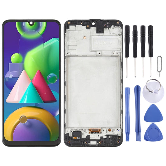 6.36 inch OLED Material LCD Screen and Digitizer Full Assembly with Frame for Samsung Galaxy M21 SM-M215, For Samsung Galaxy M21 (6.36 inch OLED)