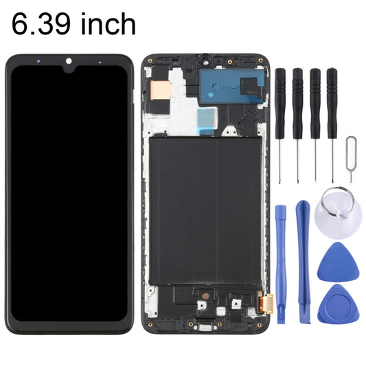 OLED Material LCD Screen and Digitizer Full Assembly with Frame for Samsung Galaxy A70 SM-A705 (6.39 inch), For Samsung Galaxy A70 6.39 inch (OLED)