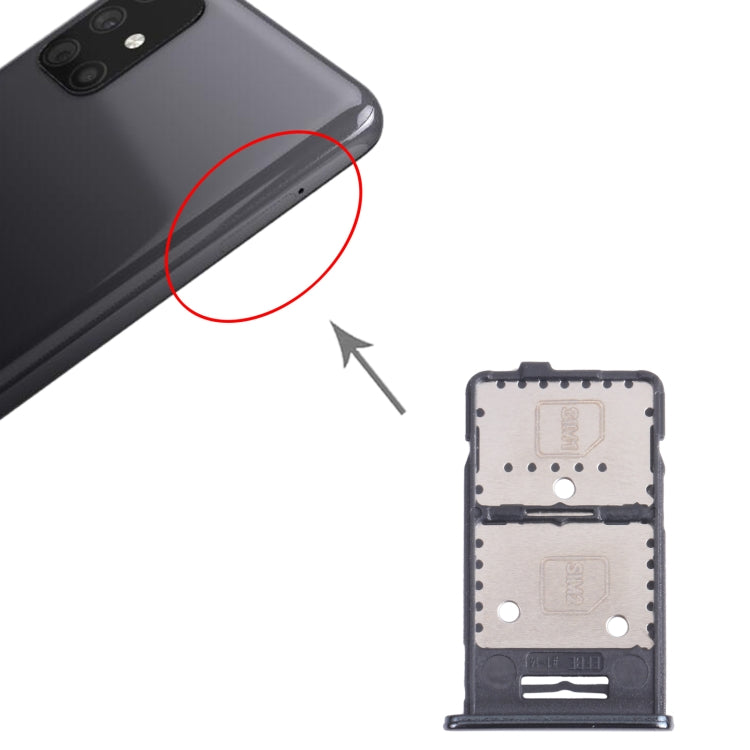 Tiroir pour carte SIM + plateau pour carte SIM + plateau pour carte Micro SD pour Samsung Galaxy M31s SM-M317