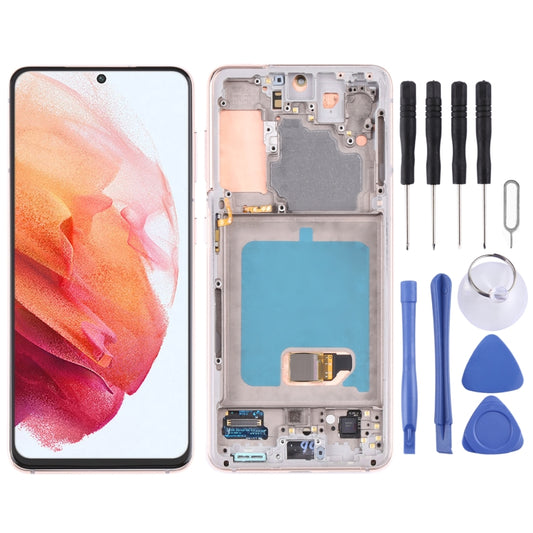 Écran LCD et numériseur d'origine avec châssis pour Samsung Galaxy S21 4G/S21 5G SM-G990 SM-G991