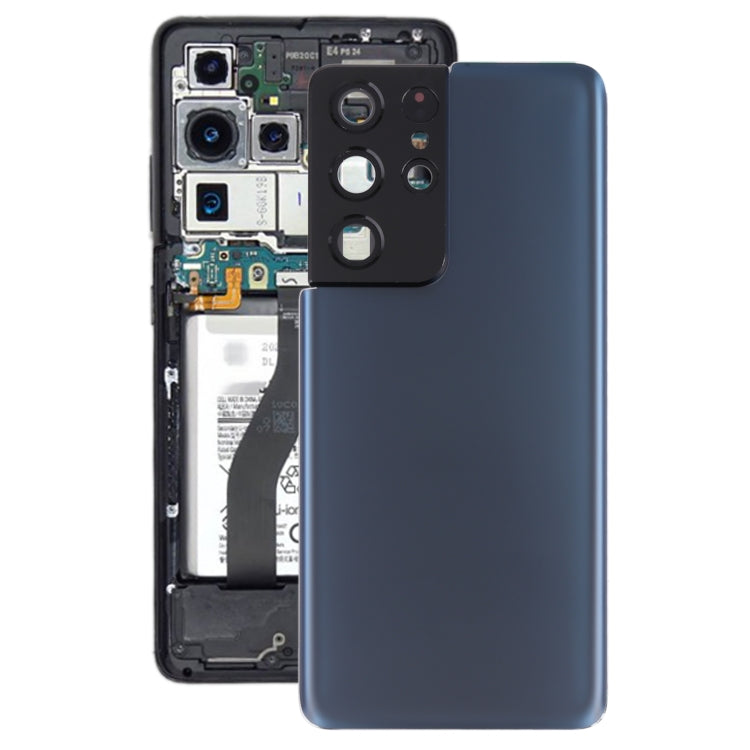 Pour la coque arrière de batterie Samsung Galaxy S21 Ultra 5G avec cadre d'objectif d'appareil photo, pour Samsung Galaxy S21 Ultra 5G (avec cache d'appareil photo)