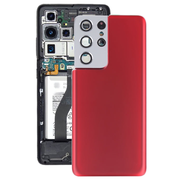 Pour la coque arrière de batterie Samsung Galaxy S21 Ultra 5G avec cadre d'objectif d'appareil photo, pour Samsung Galaxy S21 Ultra 5G (avec cache d'appareil photo)
