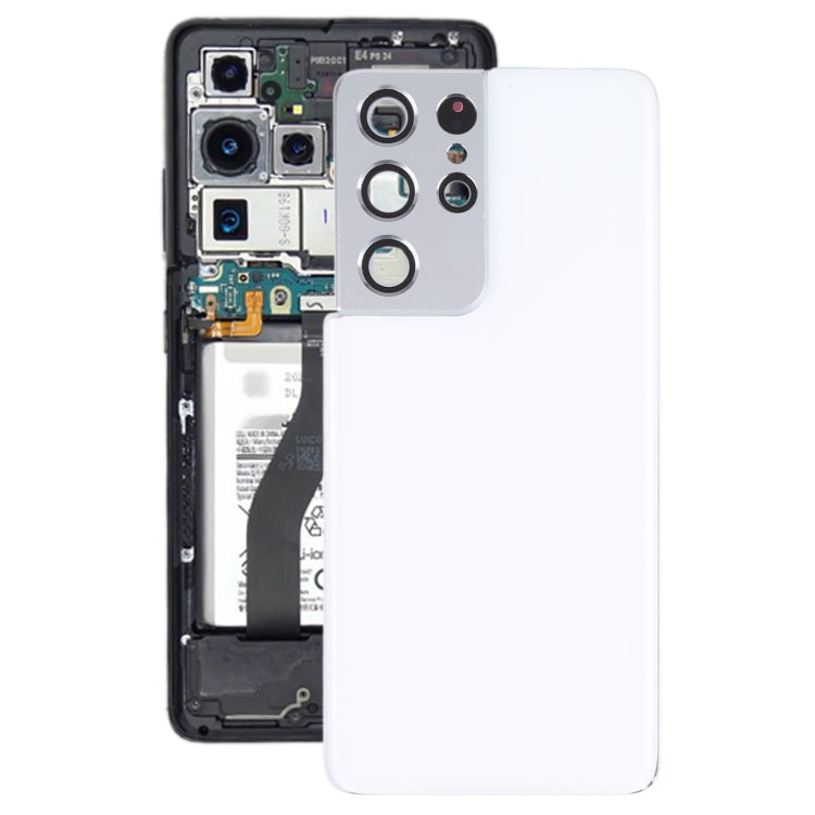 Pour la coque arrière de batterie Samsung Galaxy S21 Ultra 5G avec cadre d'objectif d'appareil photo, pour Samsung Galaxy S21 Ultra 5G (avec cache d'appareil photo)