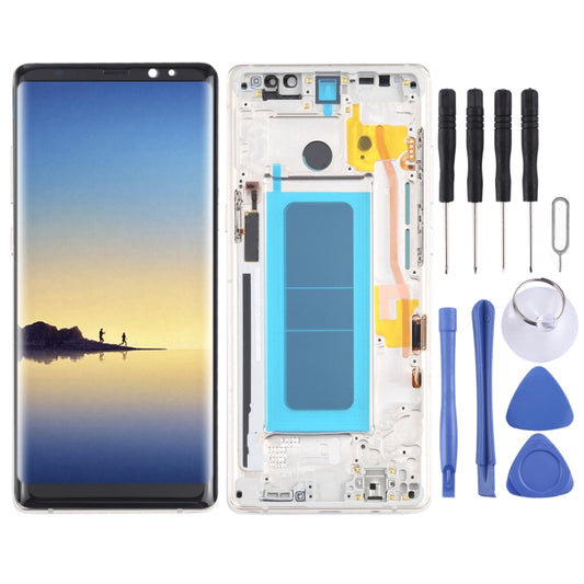 Écran LCD OLED et numériseur complet avec cadre pour Samsung Galaxy Note 8 SM-N950, pour Samsung Galaxy Note 8 (OLED), pour Samsung Galaxy Note 8 (matériau OLED)