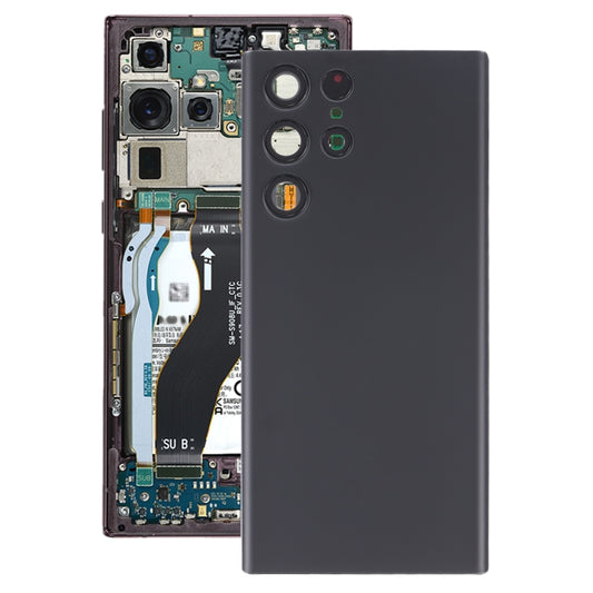 Pour coque arrière de batterie Samsung Galaxy S22 Ultra 5G SM-S908B avec cadre d'objectif d'appareil photo, pour Samsung Galaxy S22 Ultra 5G