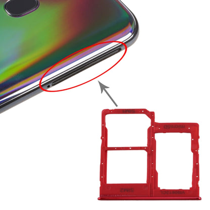 For Galaxy A40 SIM Card Tray + SIM Card Tray + Micro SD Card Tray, For Samsung Galaxy A40, For Samsung Galaxy A40 (Dark Blue), For Galaxy A40(Red), For Galaxy A40