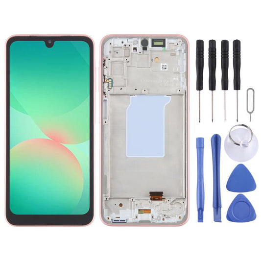 Pour Samsung Galaxy A26 SM-A266B 6,46 pouces OLED Écran LCD Digitizer Assemblage complet avec cadre