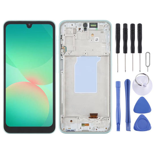 Für Samsung Galaxy A26 SM-A266B 6,46 Zoll OLED LCD Display Digitizer Komplettmontage mit Rahmen