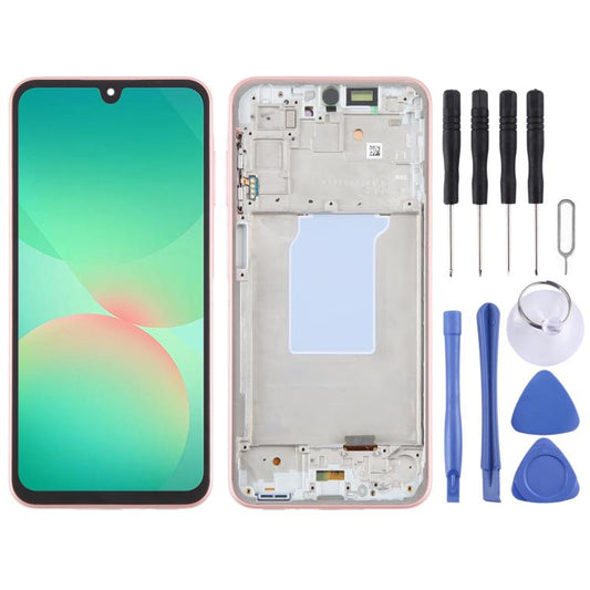 Pour Samsung Galaxy A26 SM-A266B Écran OLED LCD 6.66 pouces numériseur assemblé complet avec cadre