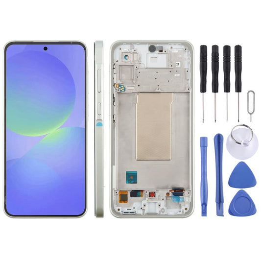 Pour Samsung Galaxy A36 SM-A366B 6,67 pouces OLED Écran LCD Tactile Vitre Full Assemblage avec Châssis, Pour Galaxy A36