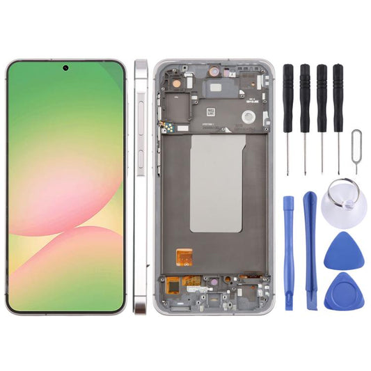 Pour Samsung Galaxy A56 SM-A566B Écran OLED LCD Tactile Numériseur Complet de 6,67 pouces avec Cadre, Pour Galaxy A56