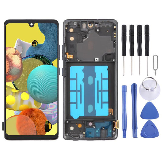 Pour Samsung Galaxy A51 5G SM-A516 Écran LCD OLED 6,36 pouces Tactile Numériseur Assemblage Complet avec Châssis, Pour Samsung Galaxy A51 5G 6,36 pouces