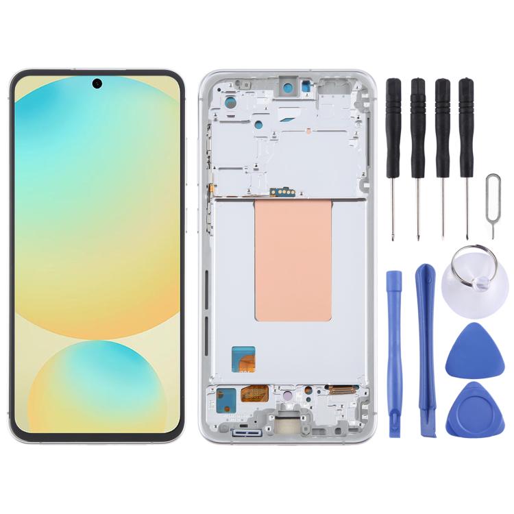 For Samsung Galaxy S24 FE SM-S721B OLED LCD Screen Digitizer Full Assembly with Frame
