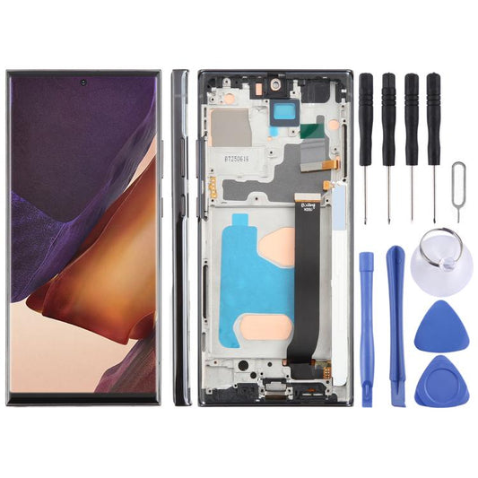 Pour Samsung Galaxy Note20 Ultra SM-N986B 6,72 pouces TFT LCD écran numériseur complet avec cadre, ne supportant pas l'identification par empreinte digitale, pour Samsung Galaxy Note20 Ultra SM-N986B 6,72 pouces (pas d'empreinte digitale)
