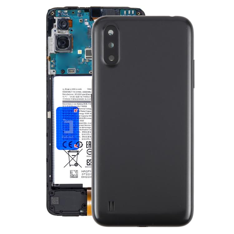 For Samsung Galaxy A01 SM-A015F Battery Back Cover with Camera Lens Cover