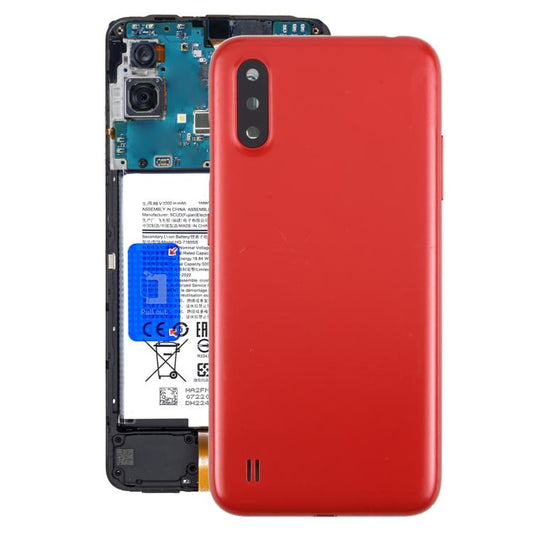 Pour coque arrière de batterie Samsung Galaxy A01 SM-A015F avec cache d'objectif d'appareil photo, pour Samsung Galaxy A01 (avec cadre d'objectif d'appareil photo), pour Samsung Galaxy A01