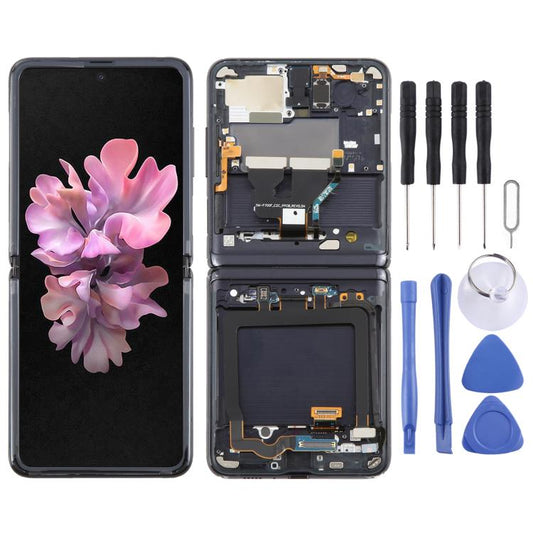 Pour Samsung Galaxy Z Flip SM-F700 Écran LCD Numériseur Assemblage complet avec cadre, Pour Samsung Galaxy Z Flip