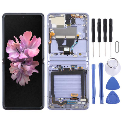 Pour Samsung Galaxy Z Flip SM-F700 Écran LCD Numériseur Assemblage complet avec cadre, Pour Samsung Galaxy Z Flip