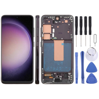 For Samsung Galaxy S23 SM-S911U US Version TFT LCD Screen Digitizer Full Assembly with Frame, For Samsung Galaxy S23 SM-S911U US Version