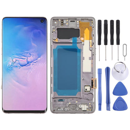 For Samsung Galaxy S10 4G SM-G973 OLED LCD Screen Digitizer Full Assembly with Frame, For Samsung Galaxy S10 4G
