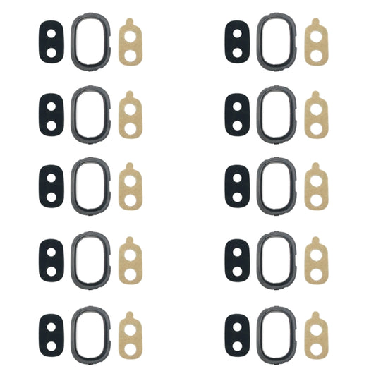 For Galaxy J4, J400F/DS, J400G/DS 10pcs Back Camera Bezel with Lens Cover & Adhesive