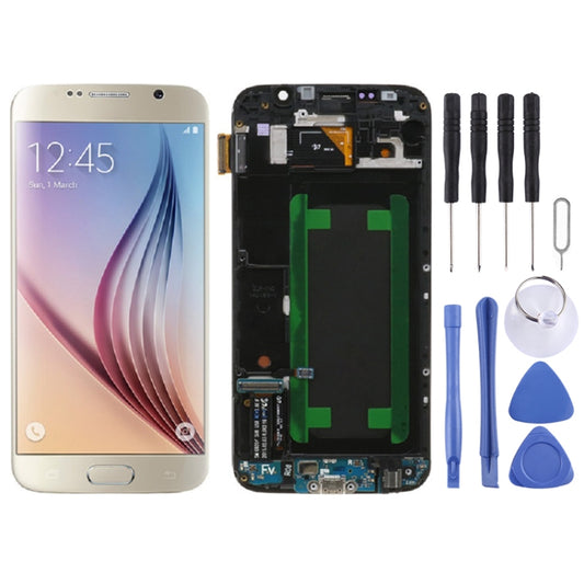 Écran LCD et numériseur d'origine avec châssis pour Samsung Galaxy S6 SM-G920F