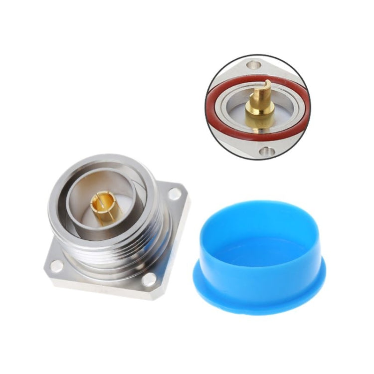 L29 7/16 DIN Femelle Jack Connecteur Central avec Bride à 4 Trous et Coque à Souder Adaptateur Coaxial RF