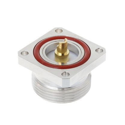 L29 7/16 DIN Femelle Jack Connecteur Central avec Bride à 4 Trous et Coque à Souder Adaptateur Coaxial RF