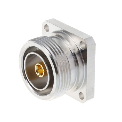 L29 7/16 DIN Femelle Jack Connecteur Central avec Bride à 4 Trous et Coque à Souder Adaptateur Coaxial RF
