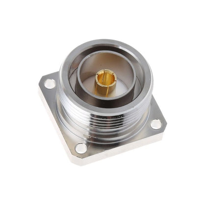 L29 7/16 DIN Femelle Jack Connecteur Central avec Bride à 4 Trous et Coque à Souder Adaptateur Coaxial RF