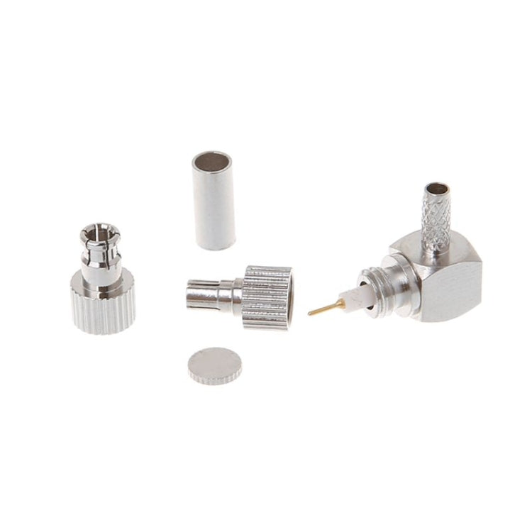 2-in-1 TS9 / CRC9 Stecker Rechtwinkliger HF-Koaxialkartenstecker für RG174 / 178 / 316 LMR100