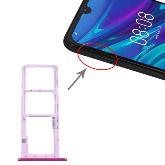 Tiroir pour carte SIM + tiroir pour carte SIM + tiroir pour carte Micro SD pour Huawei Y6 Pro (2019)
