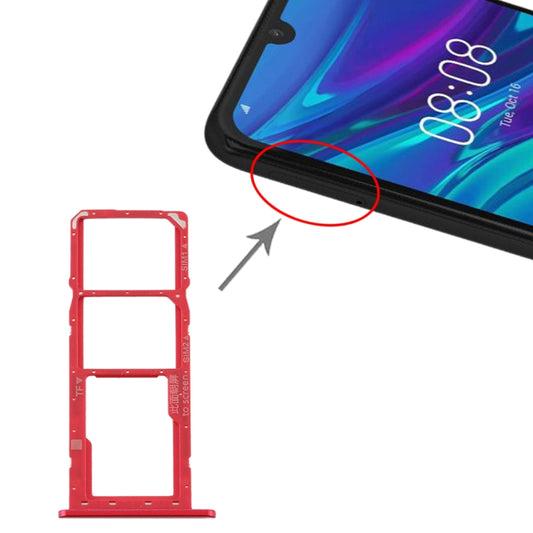 SIM Card Tray + SIM Card Tray + Micro SD Card Tray for Huawei Y6 Pro (2019), For Huawei Y6 Pro (2019)