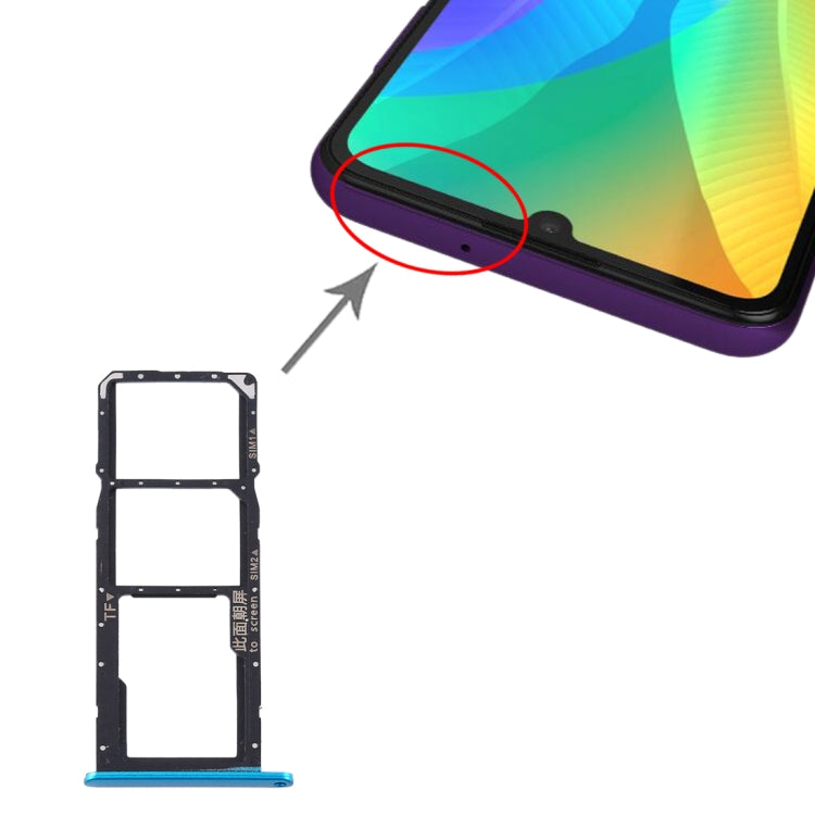 Tiroir pour carte SIM + Tiroir pour carte SIM + Tiroir pour carte Micro SD pour Huawei Y6p, Pour Huawei Y6p