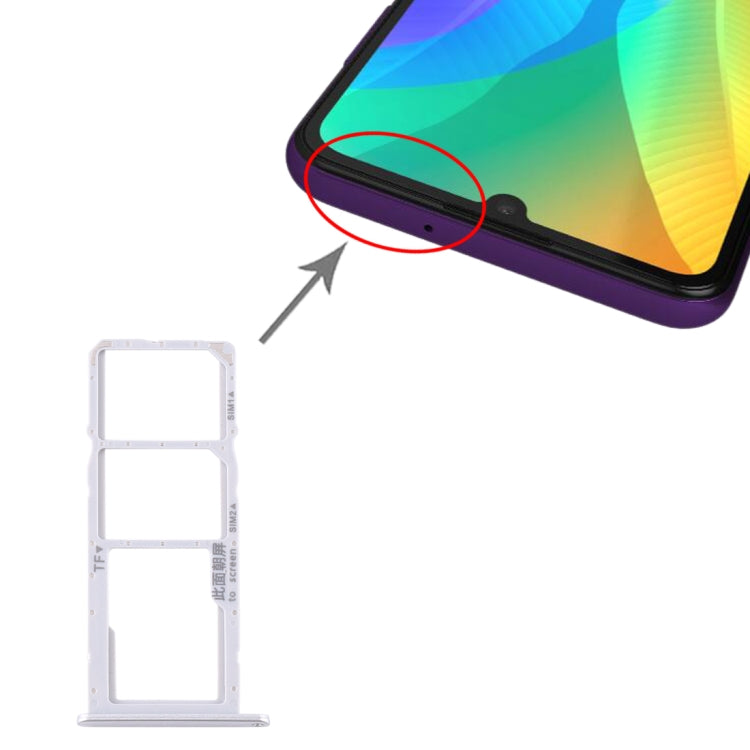 Tiroir pour carte SIM + Tiroir pour carte SIM + Tiroir pour carte Micro SD pour Huawei Y6p, Pour Huawei Y6p