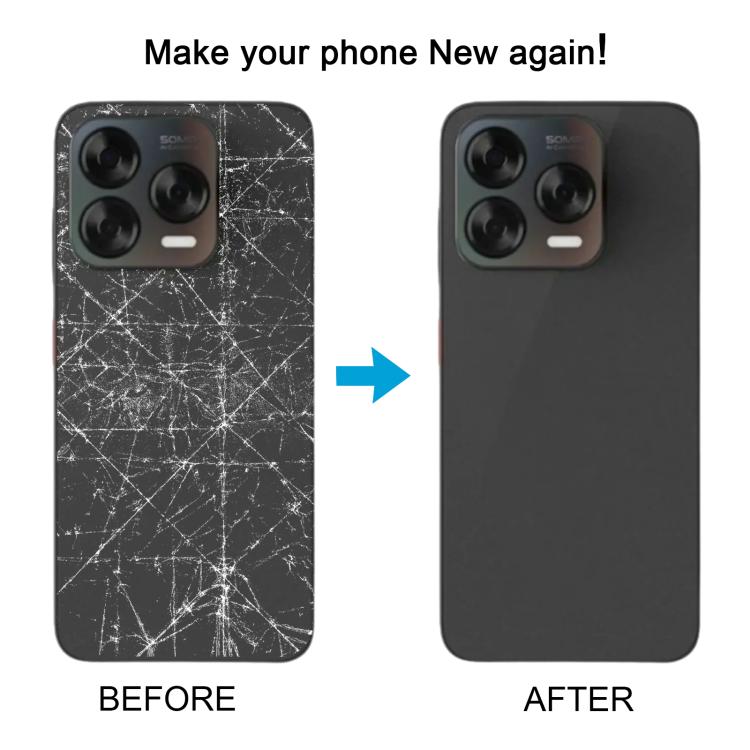 For ZTE Blade V70 Design Leather Material Battery Back Cover with Adhesive