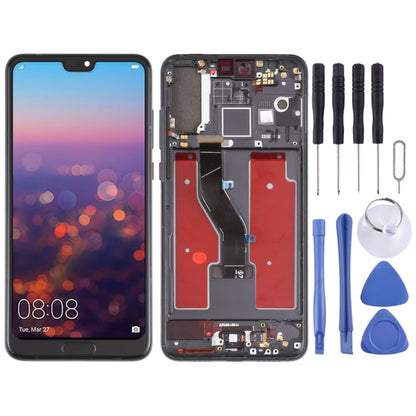LCD Screen and Digitizer Full Assembly with Frame for Huawei P20 Pro