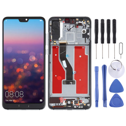LCD Screen and Digitizer Full Assembly with Frame for Huawei P20 Pro