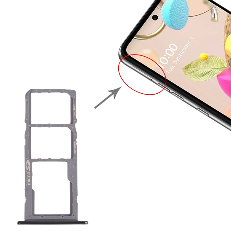 SIM Card Tray + SIM Card Tray + Micro SD Card Tray for LG K42 / K52 (Brazil) LMK420 LMK420H LMK420E LMK420Y, For LG K42 / K52 (Brazil), For LG K42 / K52, For LG K42  (Double SIM)